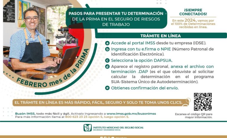  Exhorta IMSS Chihuahua a patrones a presentar Determinación de Prima de Riesgos de Trabajo