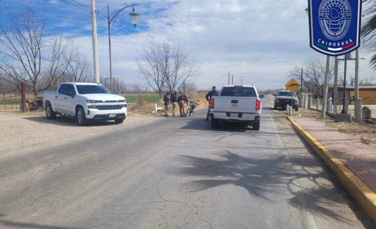  Despliega AEI operativo de seguridad en Jiménez, López y Coronado