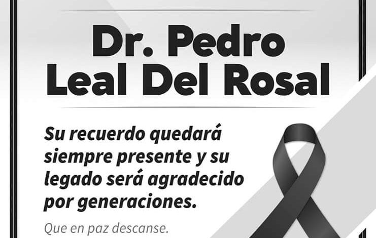  Maru Campos lamenta la partida del Dr. Pedro Leal Del Rosal 