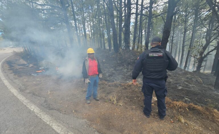  Apoya SSPE en control de incendios en Bocoyna