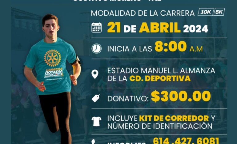  ¡Carrera Rotaria San Felipe Pro 2024 en honor a Gustavo Moreno Romero!