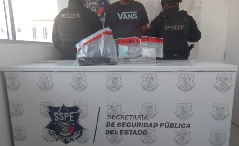  Detiene SSPE a sujeto con presunto fentanilo en Ciudad Juárez