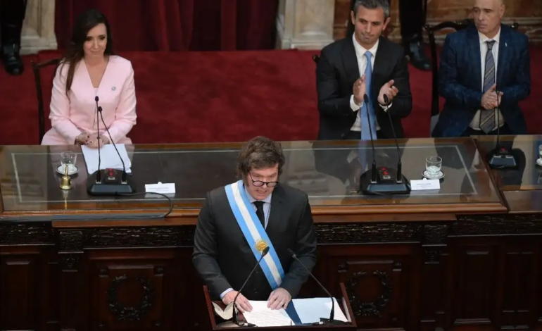  “No voy a dar marcha atrás en nada”, advierte Milei al Congreso argentino