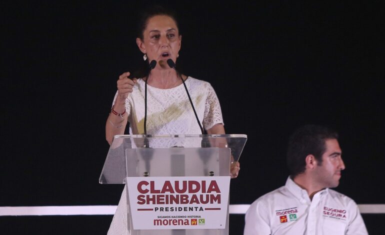  Claudia Sheinbaum promete en sur de México desprivatizar el agua