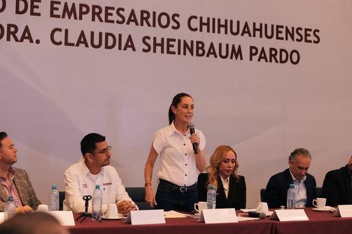 Claudia Sheinbaum presenta sus compromisos para Ciudad Juárez ante empresarios de Chihuahua  