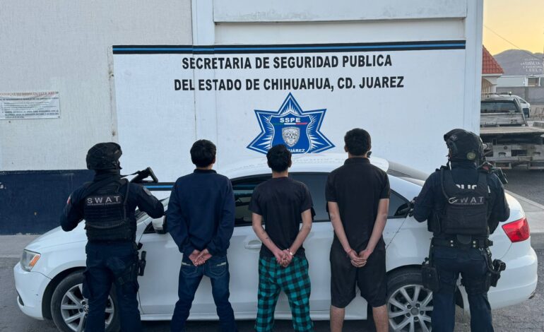  Detiene Policía del Estado a menores de edad por portar armas de fuego en Ciudad Juárez