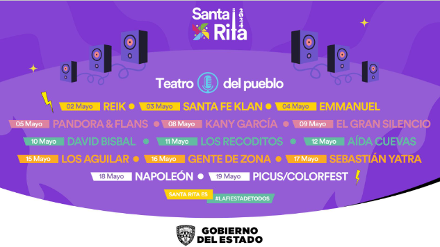  Sebastián Yatra, Los Recoditos, Gente de Zona… presentan cartelera para el Teatro del Pueblo en Feria Santa Rita 2024