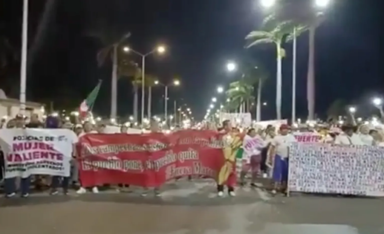  “¡Fuera Layda Sansores!”: nueva protesta en Campeche en apoyo a policías inconformes
