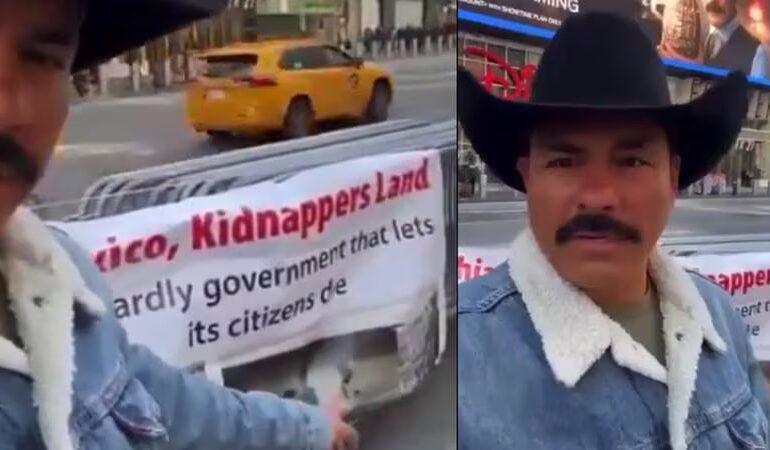  Desde Nueva York, protesta el secuestro de su padre en Chiapas