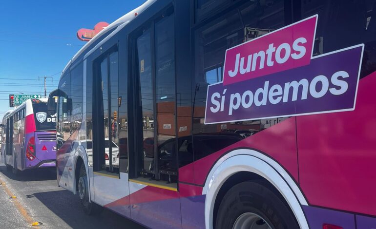  En camino a Ciudad Juárez 22 nuevos camiones para el BRT
