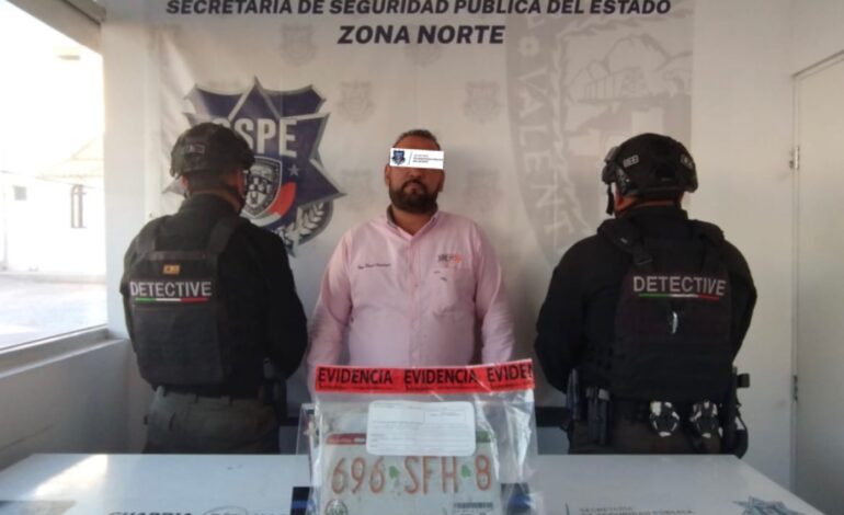  Detiene SSPE a hombre por uso indebido de documentación vehicular en Ciudad Juárez