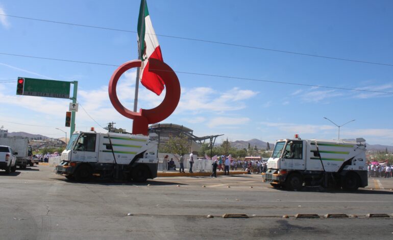  Apoya Municipio en limpieza posterior a desfile del 1 de mayo