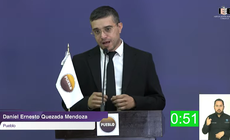  Debate electoral: Daniel Quezada asegura que llevará a la capital a un cambio