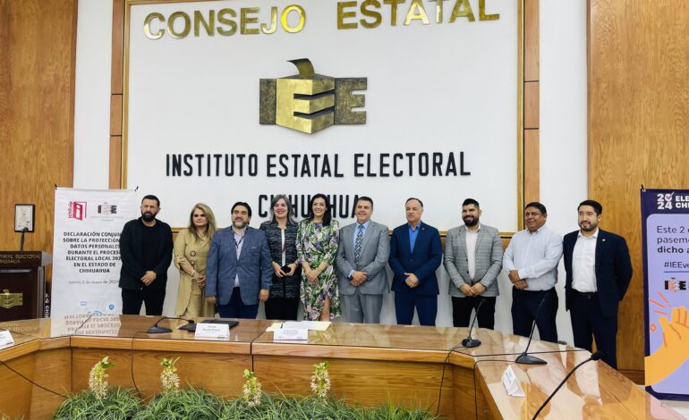  Firman IEE, Ichitaip y partidos políticos declaratoria para la protección de datos personales durante el proceso electoral