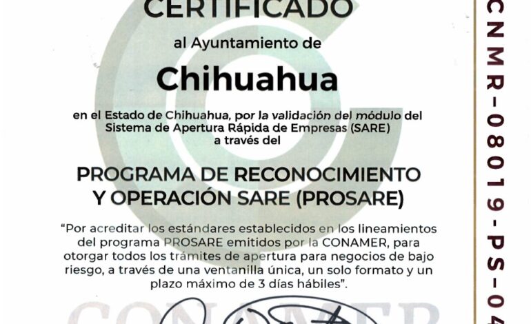  Recibimos certificado PROSARE por eficacia en trámites de apertura de empresas: alcalde Bonilla