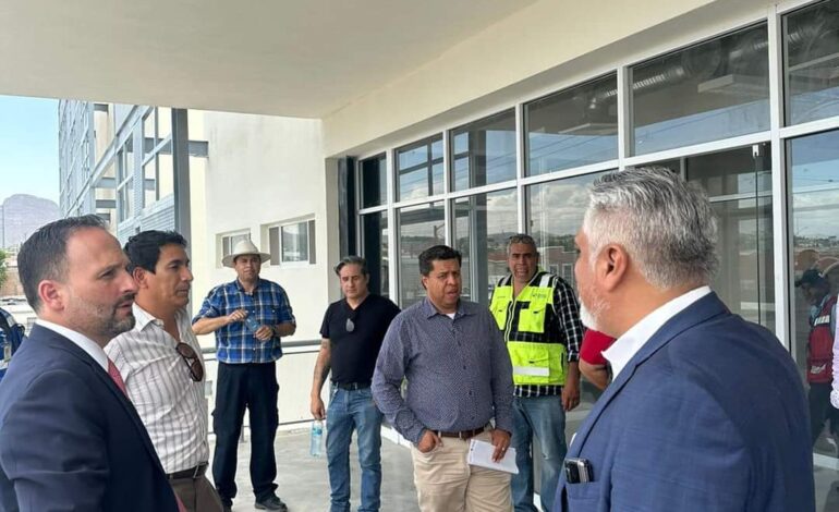  Supervisa De la Peña avance de la obra del patio de resguardo «Aserraderos» del Juárez Bus