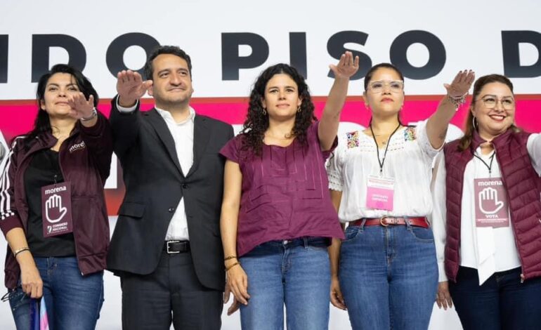  Eligen a Luisa María Alcalde como presidenta de Morena y a Andy López Beltrán como secretario de Organización