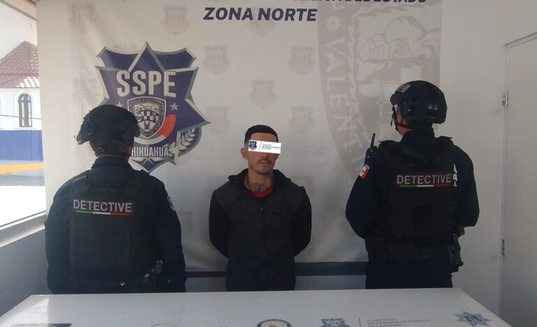  Detiene SSPE a sujeto con orden de aprehensión en Ciudad Juárez