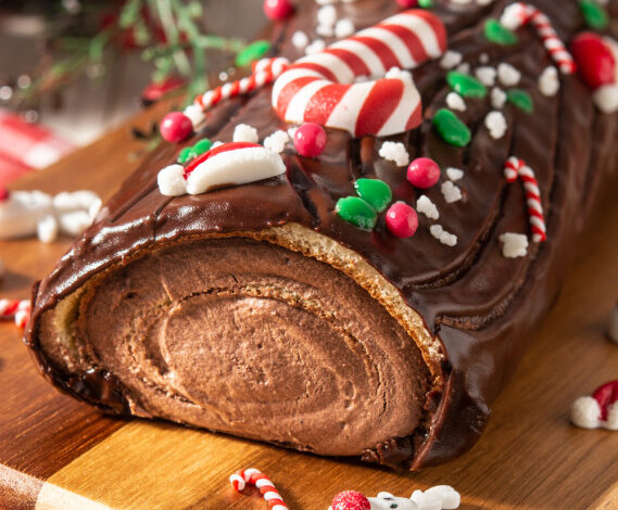  Recetas de Navidad: tronco navideño con galletas María