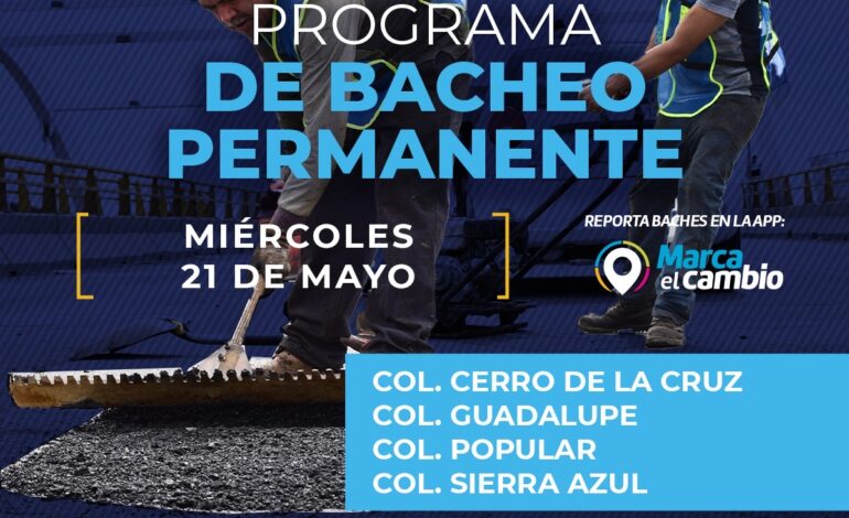 Conoce las zonas de la Capital donde Municipio llevará el programa de bacheo este 21 de mayo