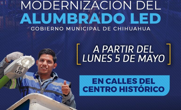 ¡Atención! El lunes inicia modernización del alumbrado LED en el Centro Histórico