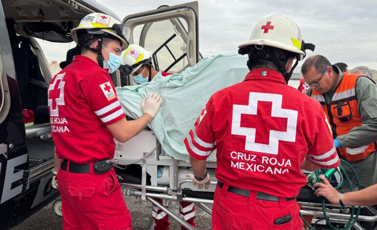  Trasladan vía aérea a un bebé de Juárez a Chihuahua para atención médica especializada