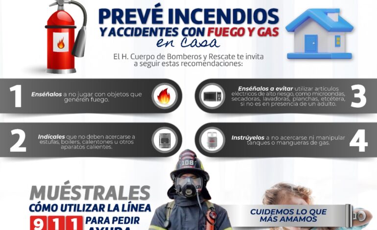 Enseña a tus hijos a prevenir incendios en el hogar con estas recomendaciones de Bomberos