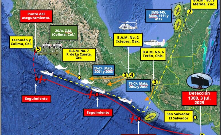  García Harfuch revira a Bukele y reitera que la aeronave con cocaína provenía de El Salvador
