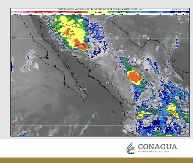 Continúa el pronóstico de lluvias para este miércoles en territorio estatal, alerta Protección Civil