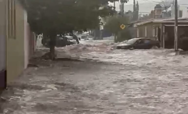  Se desborda el norte de la ciudad por intensas lluvias