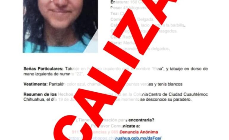  Localiza FEM Occidente a tres mujeres con reporte de ausencia en Cuauhtémoc