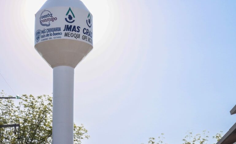  Inaugura JCAS tanque elevado en la comunidad de Guadalupe Victoria en Meoqui