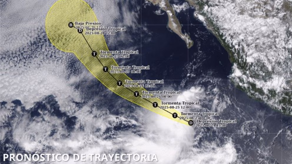 Se formó la Depresión Tropical Diez-E en el Pacífico, seguirá esta trayectoria