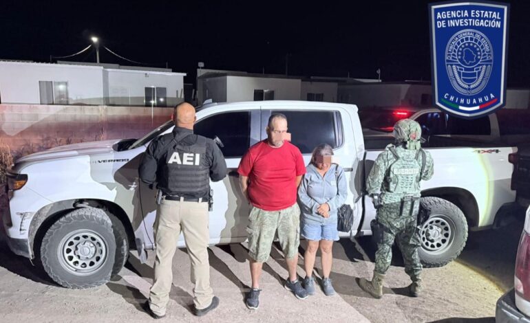  Detienen en flagrancia a pareja por delitos contra la salud en Aldama