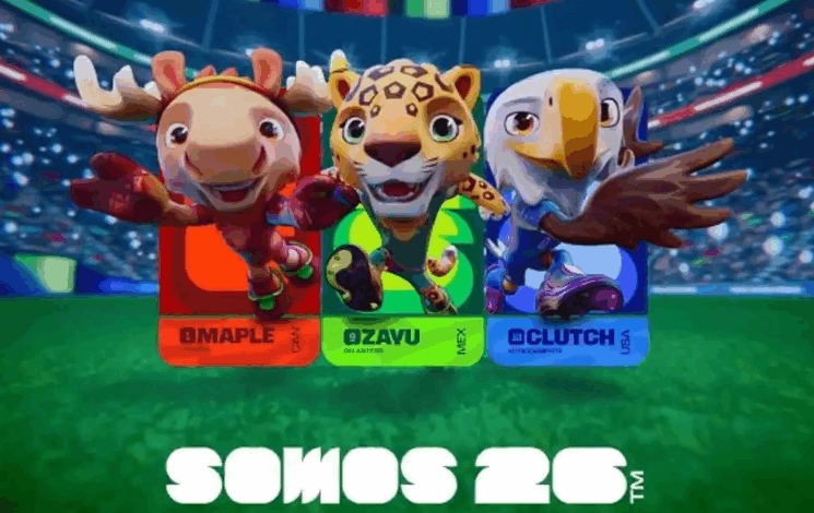  FIFA revela imagen de Zayu, Clutch y Maple, mascotas del Mundial 2026