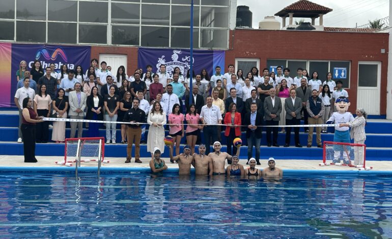  Inaugura Marco Bonilla rehabilitación de la alberca del COBACH 1 gracias al Presupuesto Participativo