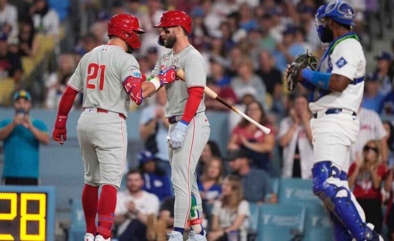  Phillies derrotan a Dodgers y aseguran el título de la División Este de la Liga Nacional