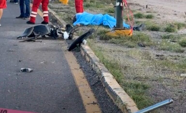  Motociclista pierde la vida tras accidente en Delicias