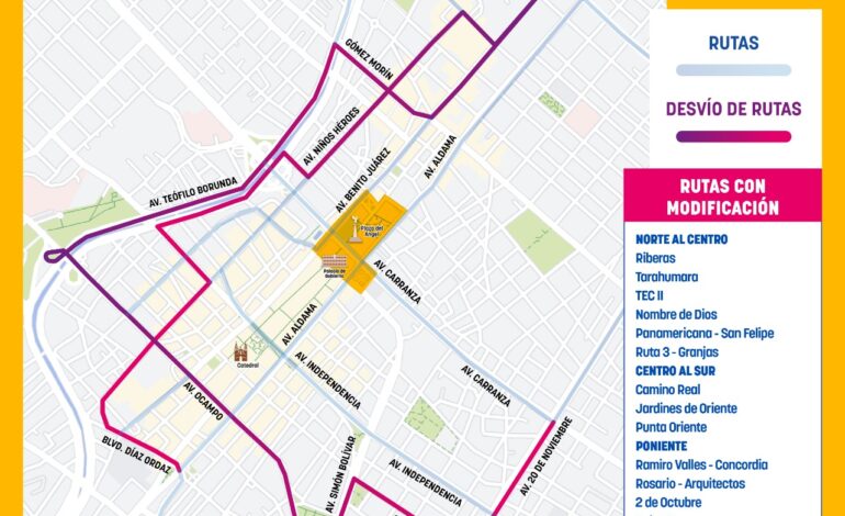  Anuncian modificaciones en rutas del transporte por fiestas patrias