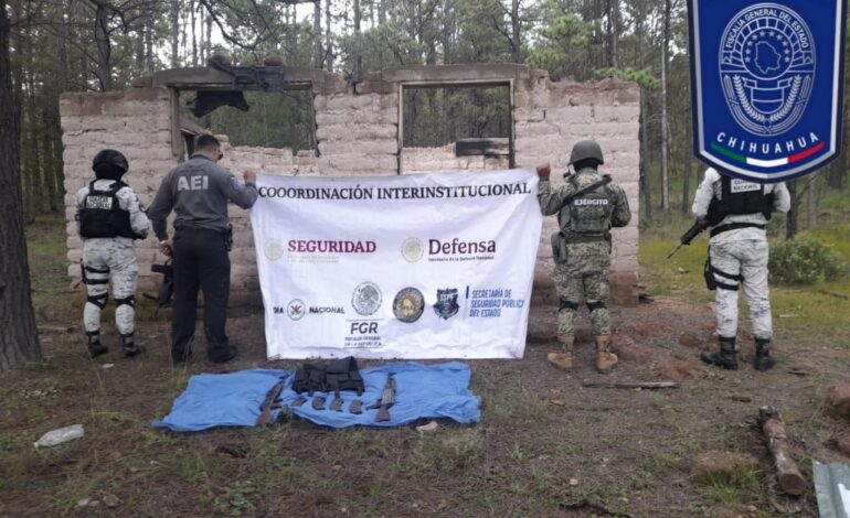  Asegura Célula BOI armas de fuego y equipo táctico en Guachochi