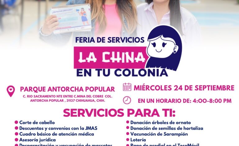  Invita Nancy Frías a Feria de Servicios en la colonia Antorcha Popular