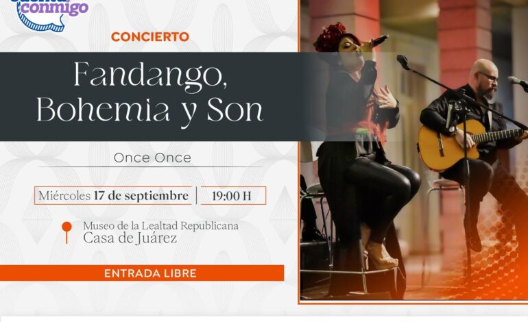  Invita Museo Casa de Juárez al concierto “Fandango, Bohemia y Son”