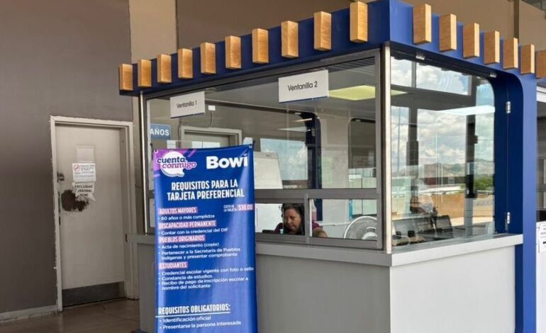  Por mantenimiento, solo operará módulo de credencialización de Bowí de la Terminal Sur