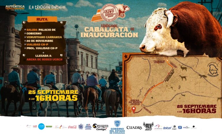 Dará inicio EXPOGAN Chihuahua 2025 con tradicional cabalgata