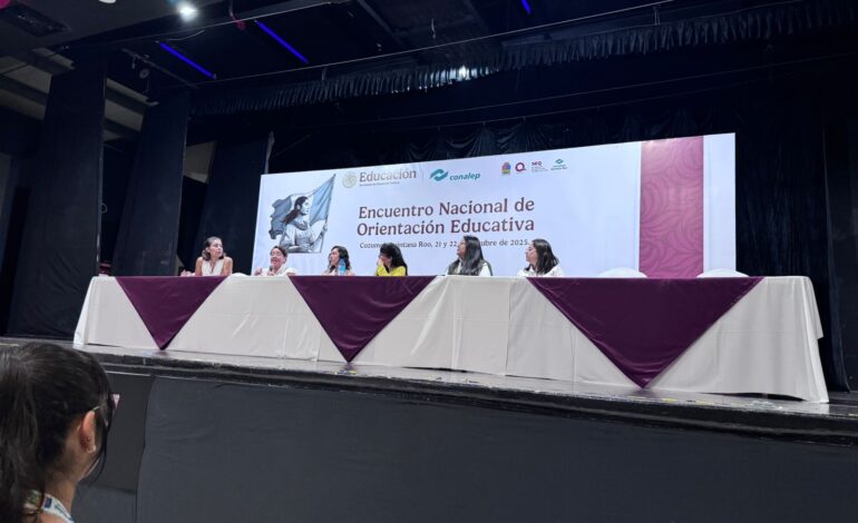  Presentan docentes del Conalep proyecto de tamizaje durante Encuentro Nacional de Orientación Educativa en Quintana Roo