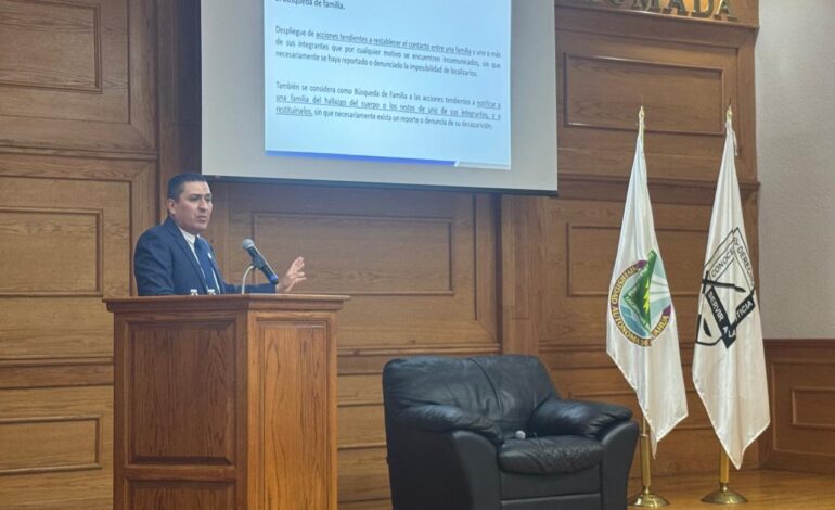  Comisionado Local de Búsqueda ofrece ponencia en Jornadas de Ciencias Jurídicas y Forenses de la UACH