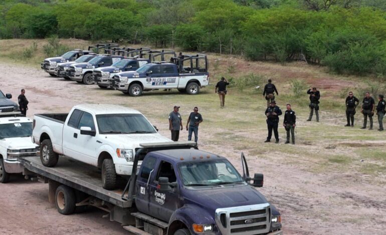  Despliega SSPE mega operativo para el traslado de 17 vehículos asegurados en Moris