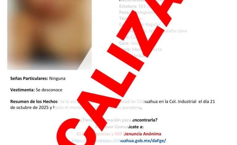  Localiza FEM a adolescente que contaba con reporte de ausencia en Chihuahua
