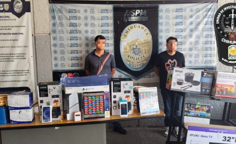  Aseguran agentes de inteligencia de la DSPM a pareja de «caniqueros» en centro comercial