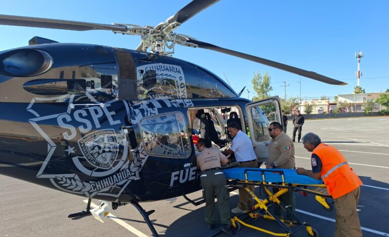  Realiza Gobierno del Estado traslado aéreo de paciente con graves quemaduras